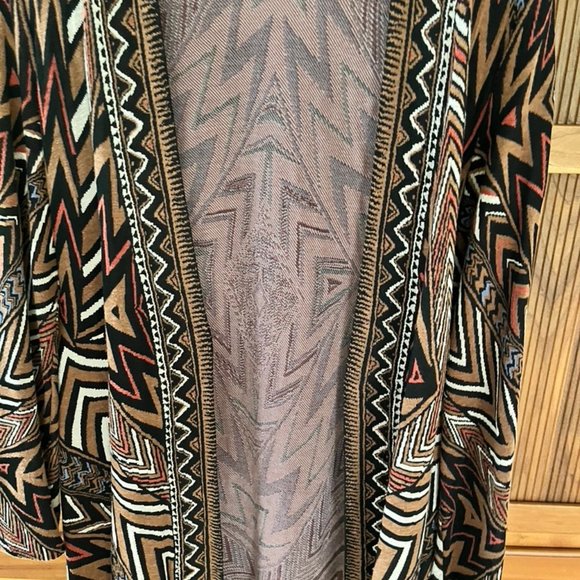 Nic + Zoe Tribal Print Tunic Sweater, sz M - Picture 3 of 9